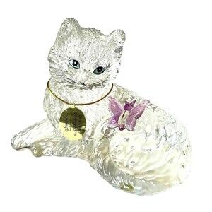 Bradford Sophisticats Smitten Kitten Crystal Premier Edition Figurine Mint Cond.